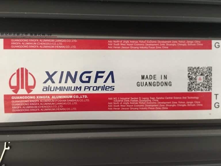 Thanh profile nhôm xiongfa nhập khẩu chính hãng tem đỏ Quảng Đông có mã QR code